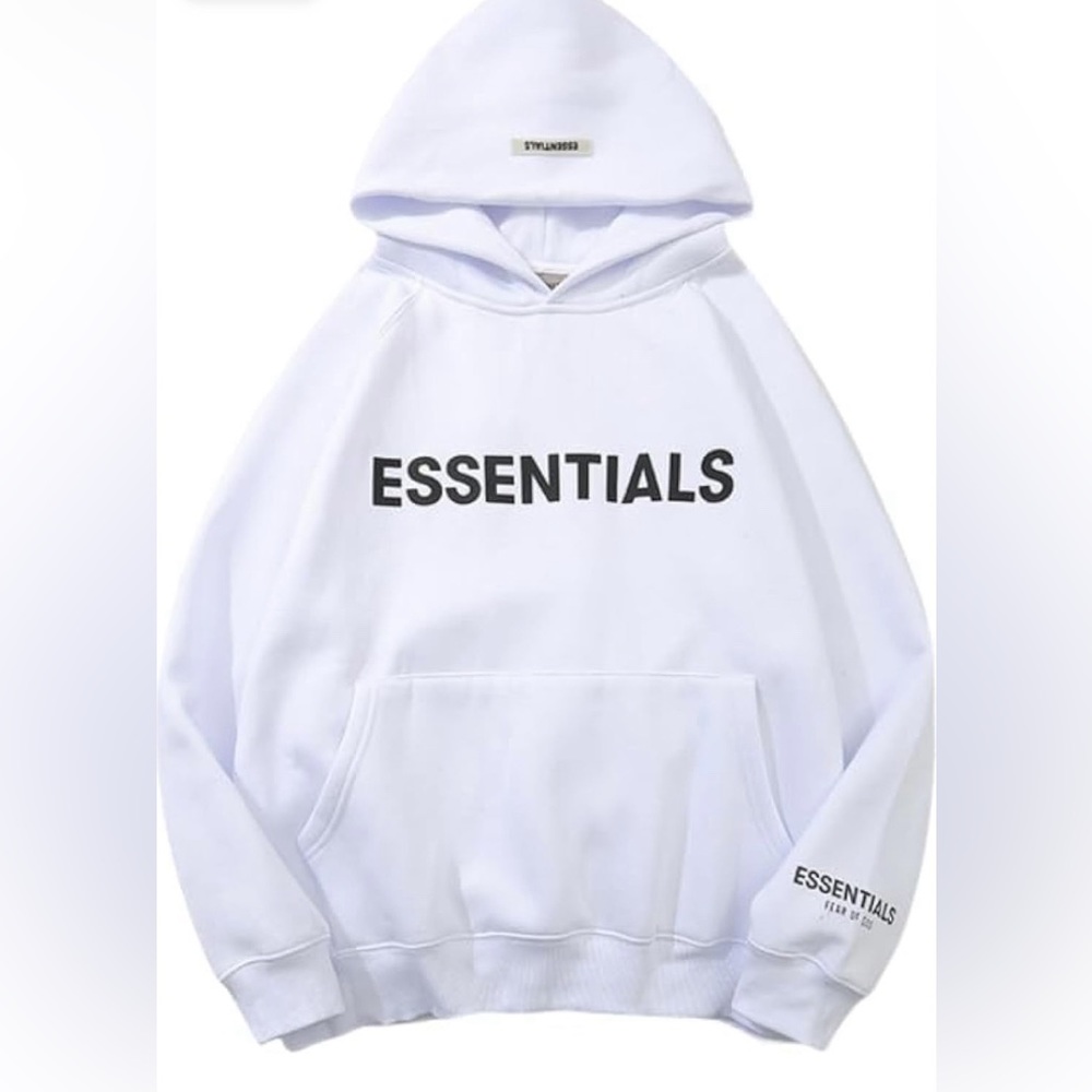 White Essentials Hoodie